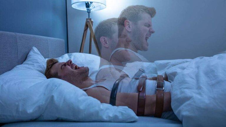 person feeling vibrating sensation body at night in bed